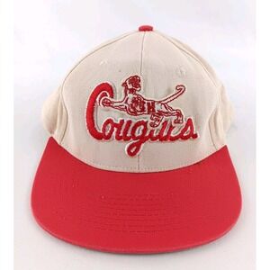 VINTAGE Houston Cougars Hat Cap Beige
